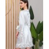 Шелковый запашной халат Mia-Amore ADELINA 4173 белый, Цвет: белый, Размеры: L/XL, изображение 2