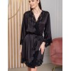 Шелковый запашной халат Mia-Amore ADELINA 4173 черный, Цвет: черный, Размеры: 2XL/3XL, изображение 3
