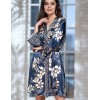 Короткий атласный халат Mia-Amore BLUE-MARINE 8443, Цвет: блюмарин, Размеры: L/XL, изображение 3
