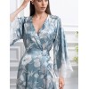Длинный шелковый халат Mia-Amore NINELLE 4259 мятный, Цвет: мятный, Размеры: 2XL/3XL, изображение 5