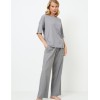 Пижама женская с фланелевыми брюками Aruelle CORY, Цвет: серый, Размеры: L, изображение 2