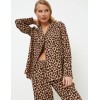 Леопардовая пижама с брюками Aruelle SUSAN, Цвет: кофейный, Размеры: XS