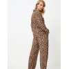 Леопардовая пижама с брюками Aruelle SUSAN, Цвет: кофейный, Размеры: XS, изображение 3
