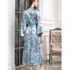 Шелковый длинный халат Mia-Amore PROSECCO 4229, Цвет: бирюзовый, Размеры: 4XL/5XL, изображение 2