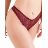 Кружевные трусы стринги Simona M 003 бордо, Цвет: бордо, Размеры: 2XL