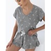 Легкая пижама из хлопка Sensis CECILY, Цвет: серый, Размеры: S, изображение 2
