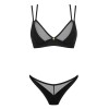 Комплект нижнего белья Obsessive NESARI SET, Цвет: черный, Размеры: XL/2XL, изображение 3