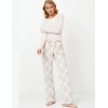 Женская пижама с фланелевыми брюками Aruelle CLAUDIA, Цвет: светло-бежевый/молоч, Размеры: S, изображение 2