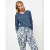 Пижама женская со штанами Aruelle FLEUR, Цвет: серо-голубой, Размеры: XS
