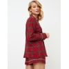 Фланелевая пижама с шортами Aruelle HOLLY, Цвет: бургундское вино, Размеры: S, изображение 2
