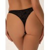 Трусики стринги с флоковым узором Esotiq ORGANIQUE 41781 черный, Цвет: черный, Размеры: S, изображение 2