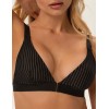 Треугольный мягкий бюстгальтер Esotiq OSOM 41893 черная полоска, Цвет: черный, Размеры: M
