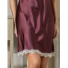Короткая атласная сорочка Mia-Mella JULIA 8730 винный, Цвет: винный, Размеры: XL, изображение 5