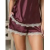 Атласный комплект с шортами Mia-Mella JULIA 8732 винный, Цвет: винный, Размеры: XS, изображение 5