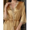 Атласный халат-кимоно Mia-Mella JULIA 8733 золотой, Цвет: золотой, Размеры: S/M, изображение 4