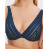 Треугольный бюстгальтер с пуш-ап Milavitsa 127660 синий топаз/нюд, Цвет: синий топаз/нюд, Размеры: 75C