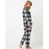 Фланелевая пижама со штанами Aruelle JOAN, Цвет: черный/белый, Размеры: S, изображение 4