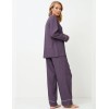 Пижама с брюками из вискозы Aruelle SABINE, Цвет: баклажан, Размеры: S, изображение 3