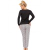 Пижама с брюками Donna PANTERA long pyjamas BLACK, Цвет: черный, Размеры: S, изображение 3