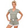 Вискозная пижама с шортами Donna SIMPLY 1/2 pyjamas OLIVE, Цвет: оливковый, Размеры: S