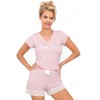 Вискозная пижама с шортами Donna SIMPLY 1/2 pyjamas POWDER PINK, Цвет: розовый, Размеры: S