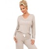 Вискозная пижама с брюками Donna SIMPLY long pyjamas BEIGE, Цвет: бежевый, Размеры: S