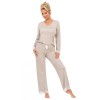 Вискозная пижама с брюками Donna SIMPLY long pyjamas BEIGE, Цвет: бежевый, Размеры: S, изображение 2