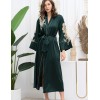 Длинный халат из шёлка Mia-Amore FELLINI 3919 малахит, Цвет: малахит, Размеры: 4XL/5XL