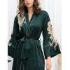 Длинный халат из шёлка Mia-Amore FELLINI 3919 малахит, Цвет: малахит, Размеры: 4XL/5XL, изображение 4