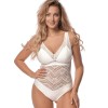 Кружевное боди Mefemi DESIRE BODY экрю, Цвет: экрю, Размеры: S, изображение 3