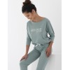 Пижама с брюками из хлопка Sensis GARDEN, Цвет: зеленый, Размеры: M