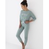 Пижама с брюками из хлопка Sensis GARDEN, Цвет: зеленый, Размеры: M, изображение 2