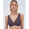 Кружевной бюстгальтер бралетт Alles GLOW M bralette navy blue, Цвет: темно-синий, Размеры: 75D, изображение 4