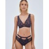 Кружевной бюстгальтер бралетт Alles GLOW M bralette navy blue, Цвет: темно-синий, Размеры: 75D, изображение 5