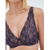 Кружевной бюстгальтер бралетт Alles GLOW M bralette navy blue, Цвет: темно-синий, Размеры: 75D, изображение 3