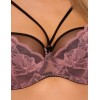 Бюстгальтер с полупоролоном Gaia 1266 MALENE PU чёрно-розовый, Цвет: чёрно-розовый, Размеры: 70E, изображение 3