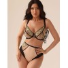 Высокие трусы стринги Kris Line LIME stringi high waist, Цвет: бежевый+лайм, Размеры: XL, изображение 3