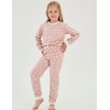Пижама для девочек Taro 3040/3041/3050 CHLOE, Цвет: пыльная роза/белый, Размеры: 92