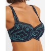 Бюстгальтер балконет кружево биколор Simona M 608/98 кварц-лазурит, Цвет: кварц-лазурит, Размеры: 90C
