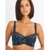 Бюстгальтер балконет кружево биколор Simona M 608 кварц-лазурит, Цвет: кварц-лазурит, Размеры: 75D, изображение 4