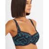 Бюстгальтер балконет кружево биколор Simona M 608 кварц-лазурит, Цвет: кварц-лазурит, Размеры: 75D, изображение 3