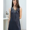 Шелковая длинная сорочка Mia-Amore EMMANUELLE 4348, Цвет: черника, Размеры: L