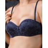 Бюстгальтер бандо с пуш-ап Mioocchi LAURA 7543 perla blu, Цвет: perla blu (синий жем, Размеры: 85C