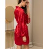 Короткий халат из шелка Mia-Amore MARJORY 3963 красный, Цвет: красный, Размеры: 2XL/3XL, изображение 2