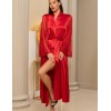 Натуральный шелковый халат Mia-Amore MARJORY 3969 красный, Цвет: красный, Размеры: L/XL, изображение 3