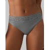 Хлопковые трусы стринги Ysabel Mora 19032 серо-зеленый, Цвет: серо-зеленый, Размеры: S