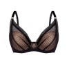Бюстгальтер с пуш-ап вкладышами Mefemi RENEE P-UP, Цвет: чёрно-бежевый, Размеры: 85C, изображение 8