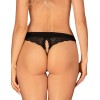 Кружевные трусики с доступом Obsessive CHEMERIS PANTIES CROTCHLESS, Цвет: черный, Размеры: XL/2XL, изображение 2