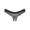 Кружевные трусики с доступом Obsessive CHEMERIS PANTIES CROTCHLESS, Цвет: черный, Размеры: XL/2XL, изображение 3