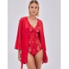 Боди из сетки и кружева Alles ADORE Body Red, Цвет: красный, Размеры: XL, изображение 9